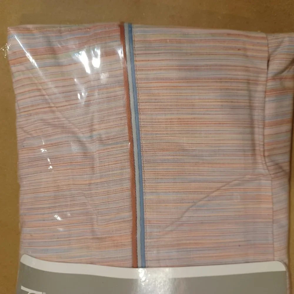 Vintage Bill Blass Springmaid Striped Twin Flat Sheet NEW No-Iron Percale